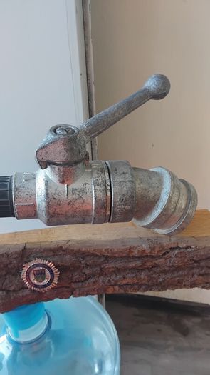vintage fire hose display