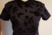Size 8 Navy and Black Top