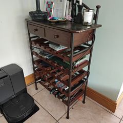 Side Board with Wine Rack