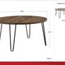 Owen Retro Round Coffee Table Distressed Grey Oak - 3615307comuk Image 7
