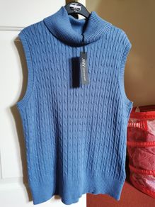 BNWT - JNY sleeveless 100% cotton sweater UK 10