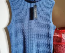 BNWT - JNY sleeveless 100% cotton sweater UK 10