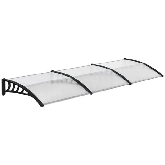 Front Door Canopy, Outdoor Awning, Rain Shelter, 303 x 96cm , Clear
