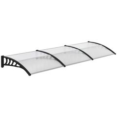 Front Door Canopy, Outdoor Awning, Rain Shelter, 303 x 96cm , Clear