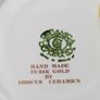 Decorative wall ceramic plate from Rhodes, Greece with 24k gold trim by Ibiscus Ceramics and Ceramica Olimpia S. A.   diameter 25cm Image 4