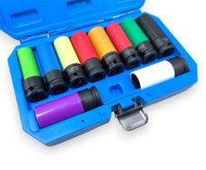 Toolzone 10pc 1/2" Drive Sleeved Wheel Nut Socket Set