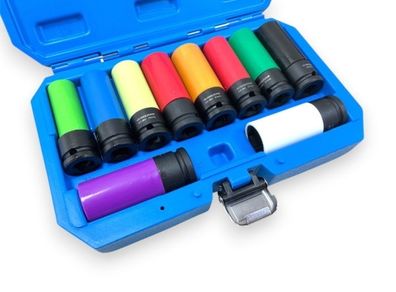 Toolzone 10pc 1/2" Drive Sleeved Wheel Nut Socket Set