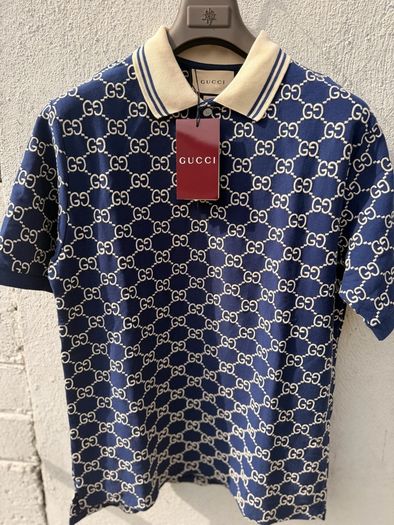 Gucci Polo men embroidered Fabric