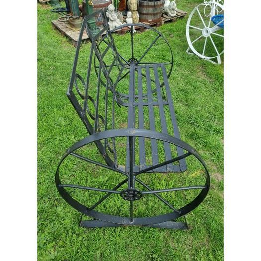 Cart Wheel Bench Black KAS1355