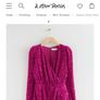 Sequin dress party dress Other Stories with a wrap silhouette padded shoulders pink lined size 42/ M BNWT Image 3