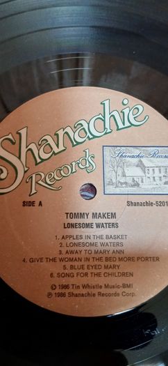 Tommy Makem - Lonesome Waters - LP - Irish Music - Shanachie Records - 1986