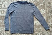 Crew Neck Knit Sweater - Textured Grey