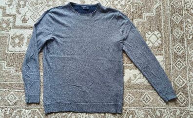 Crew Neck Knit Sweater - Textured Grey