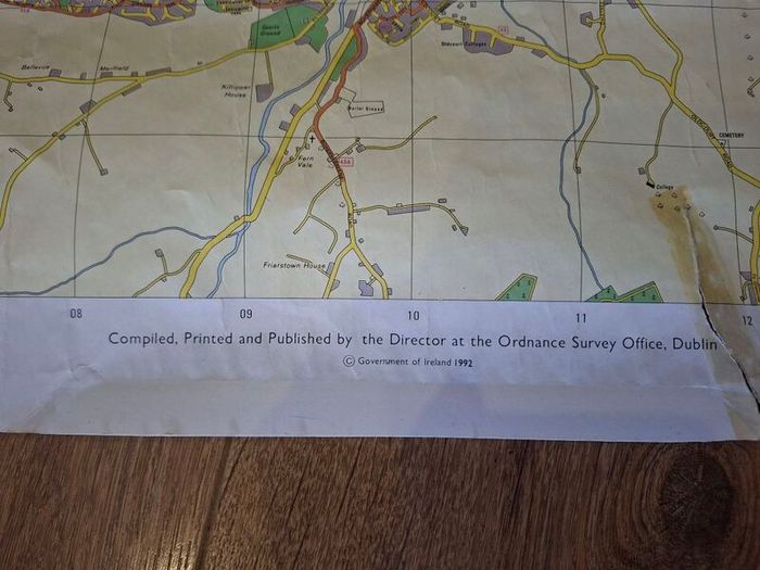 Vintage Dublin map