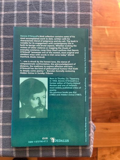 Dennis O'Driscoll First Edition 1993 (Signed)