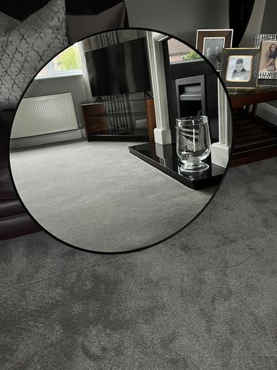 IKEA  LINDBYN Mirror, black, 80 cm