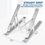 Stand for Desk, Ergonomic Adjustable Laptop Riser, Aluminum Portable Laptops Holder Image 4