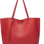 Women's Tote Bag Large Handbag Soft Leather Simple Shoulder Bag with Zipper for School Work Leisure MULTIPLE COLOURS AVAILABLE (FREE POSTAGE) Image 9
