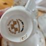 Fine bone China teaset Royal Tara gold white gilded 21 piece set Image 9