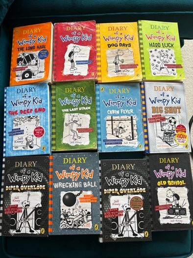 12 Diary of a Wimpy Kid books