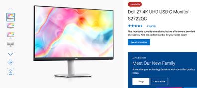 Dell 27 4k Uhd Usb-c Monitor - S2722QC