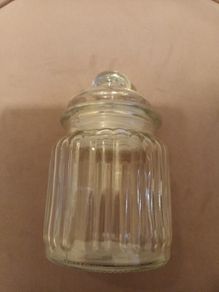 Mini glass storage jar