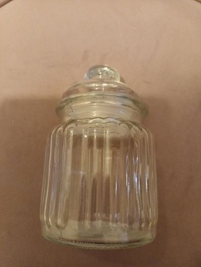 Mini glass storage jar