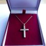 Antique Gold Plated  Cross Pendant Chain Necklace (antique chain clasp) length 17" - 4,7g Image 7