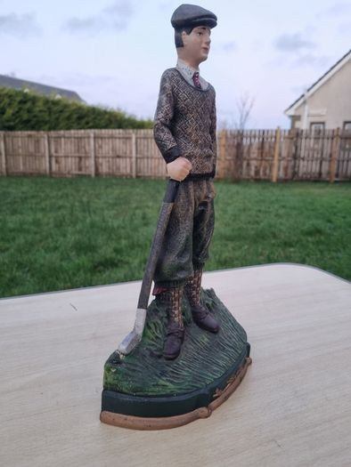 Vintage Large Cast Iron Golfer Door Stop