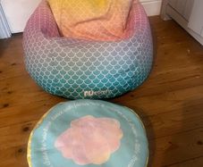 Bean bag & matching footstool