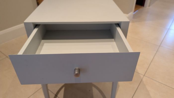 2 x bedside lockers (gray / excellent condition) - free for collection