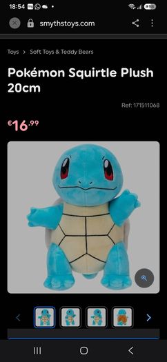Plush toy Pokemon squirtle 20cm