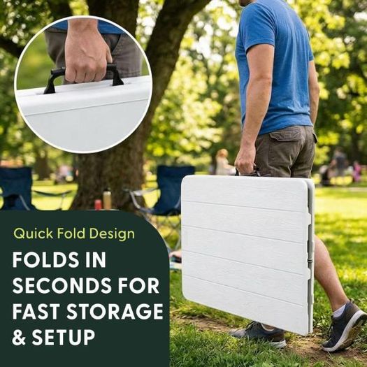 6ft Folding Table for Parties, BBQs, Camping