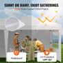 Pop Up Canopy, 5.9 x 2.96 m Instant Canopy Portable Gazebo with 3 Sidewalls & 2 Ventilated Windows, Height Adjustable Pop-Up Outdoor Shelter Tent for Events, Patio, Backyard, Party, Parking Image 4