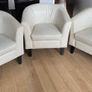 Three stylish leather arm chairs. Two require upholstery Image 2