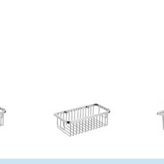 Aqua chrome shower baskets