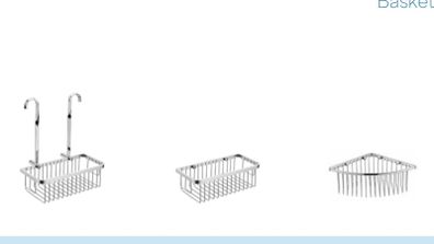 Aqua chrome shower baskets