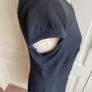 French label black deconstructed pocket dress 10-12 Image 3