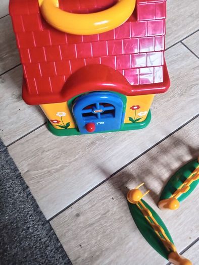House with family and furniture