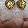 Vintage Tiger Heart Earrings Image 3
