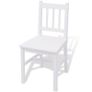 Five Piece Dining Set Pinewood White Image 5