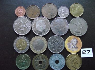 17 Old Coins From Worldwide (1941-2014)