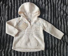 The Little White Company Knitted Jumper with Hood