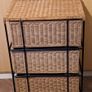 x2 Set of Wicker 3 Tier Drawers Image 4