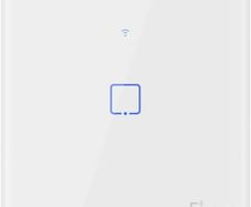 WiFi Touch Wall Light Switch Works with Alexa and Google Home, [Neutral Wire Required] 1 Gang 1 Way, White, APP Remote Control (FREE POSTAGE)