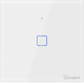 WiFi Touch Wall Light Switch Works with Alexa and Google Home, [Neutral Wire Required] 1 Gang 1 Way, White, APP Remote Control (FREE POSTAGE)