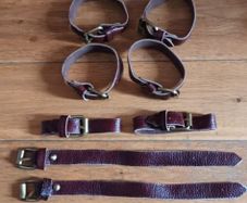 4x Pairs of New Brown Leather Straps
