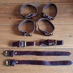 4x Pairs of New Brown Leather Straps