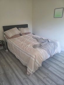 Black Double bed base wit Head board