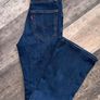 Levis 726 Flare jeans Size W24/L 30/ UK 6 High Rise in a gorgeous dark blue wash Image 5
